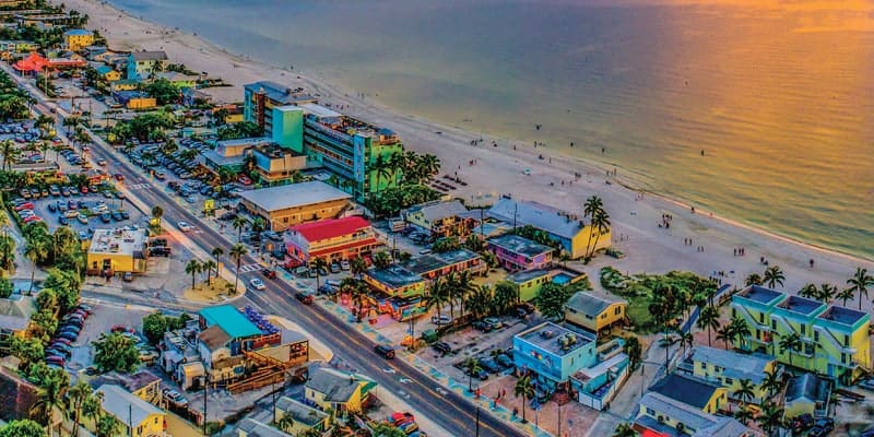 Aerial view of Fort Myers, Florida neighborhood.